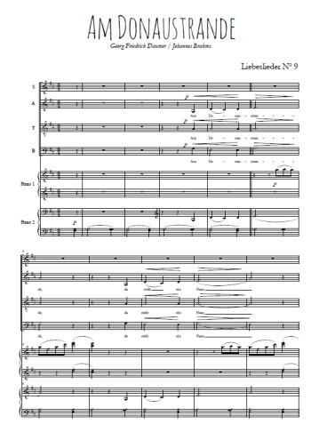 Am Donaustrande (4 voix et piano) Partitions gratuites